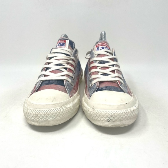 Converse Chuck Taylor All Star Sneaker Low Top White Red Womens 6.5 - Picture 3 of 7